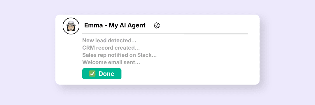 Illustration of an AI agent connected to business tools