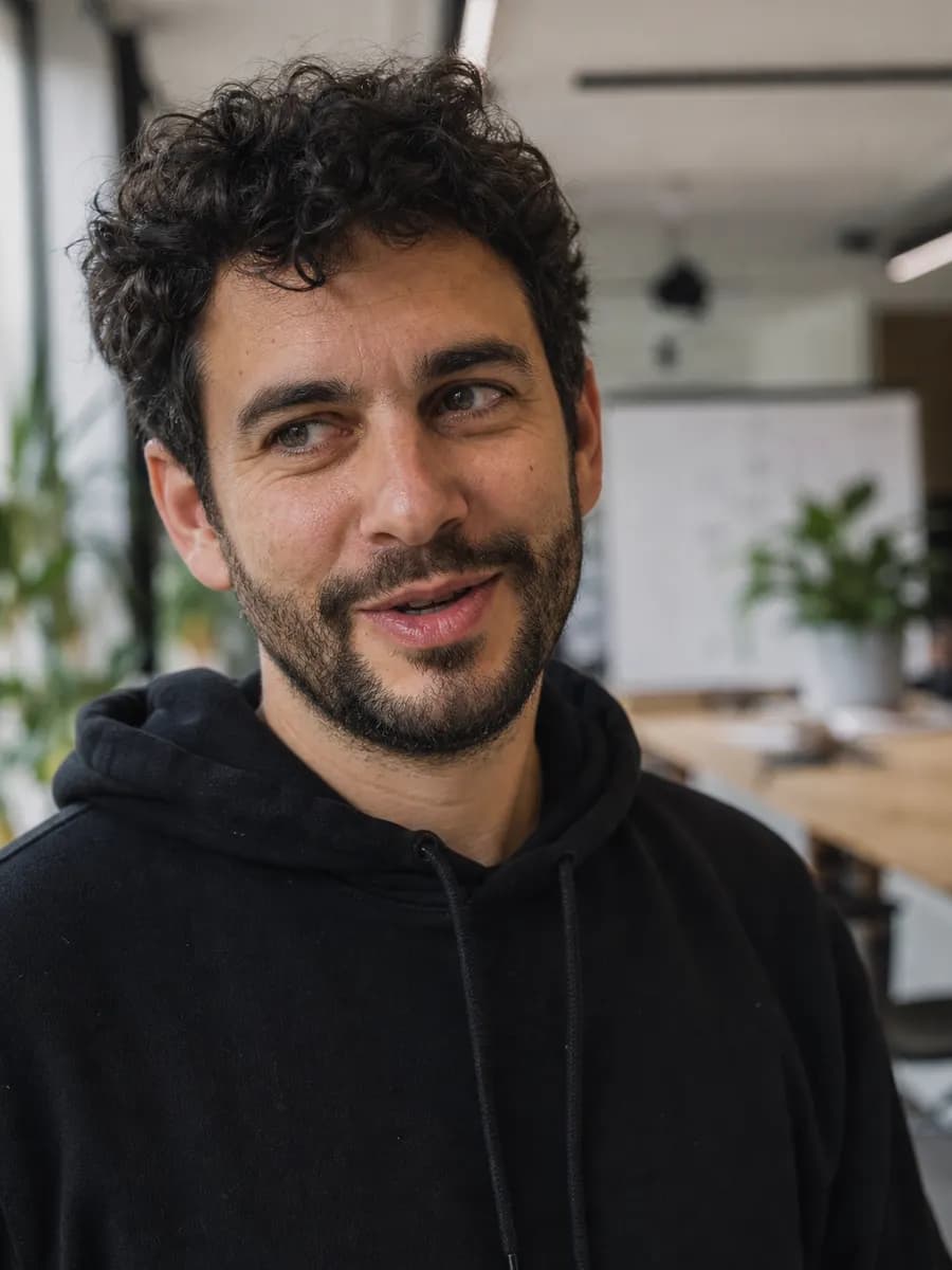 AI-generated portrait representing Dario, Kirako's marketing agent