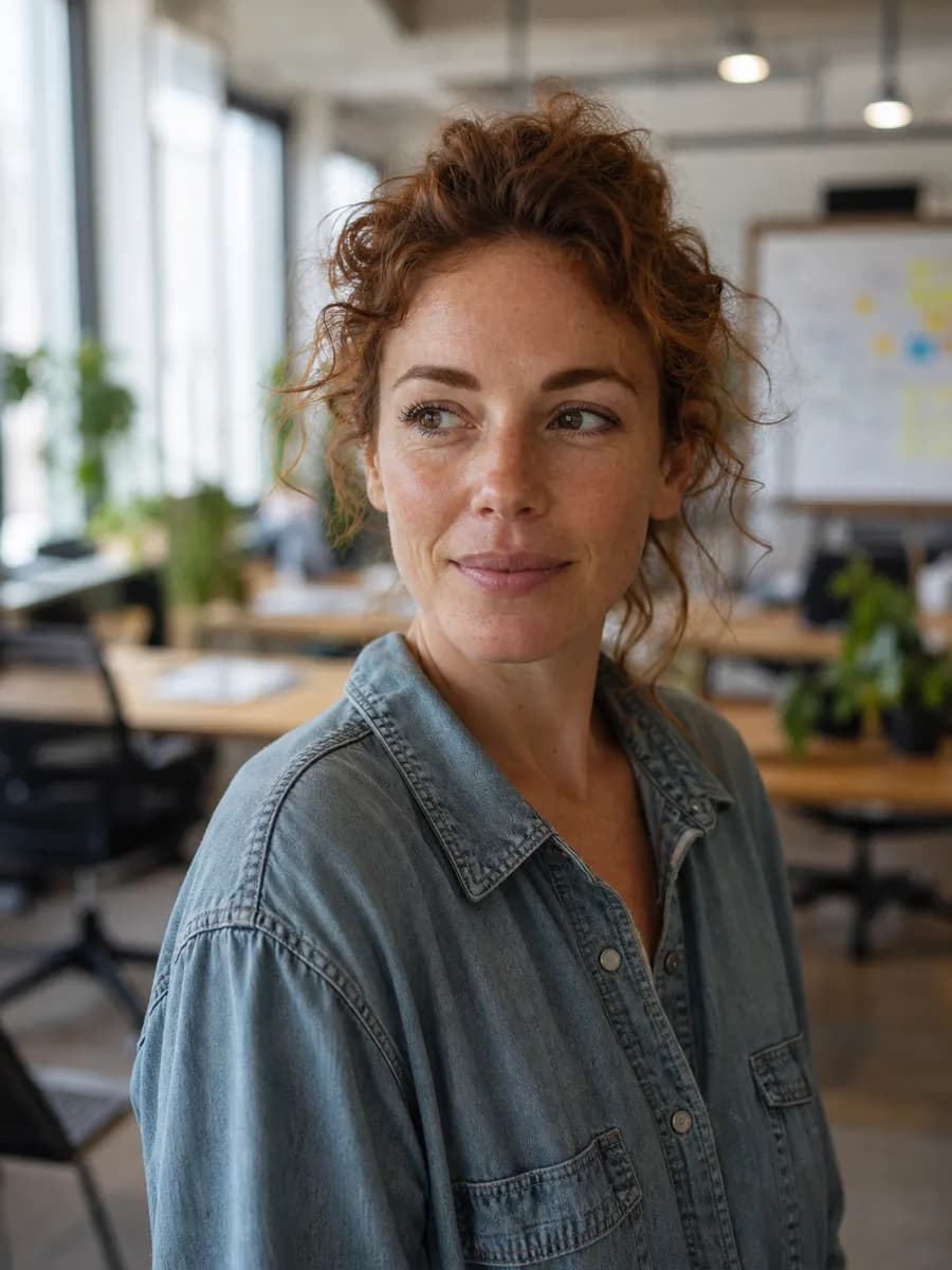 AI-generated portrait representing Pamela, Kirako's copywriting agent